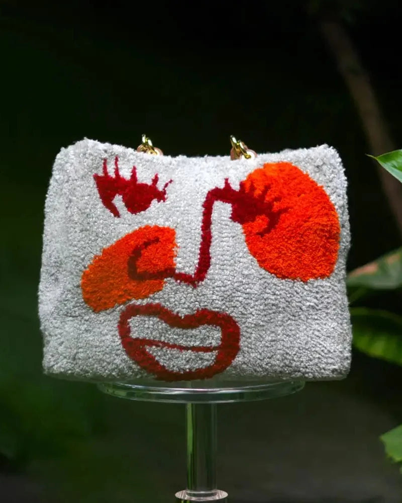 Bolsa Face Cinza - Mil Linhas